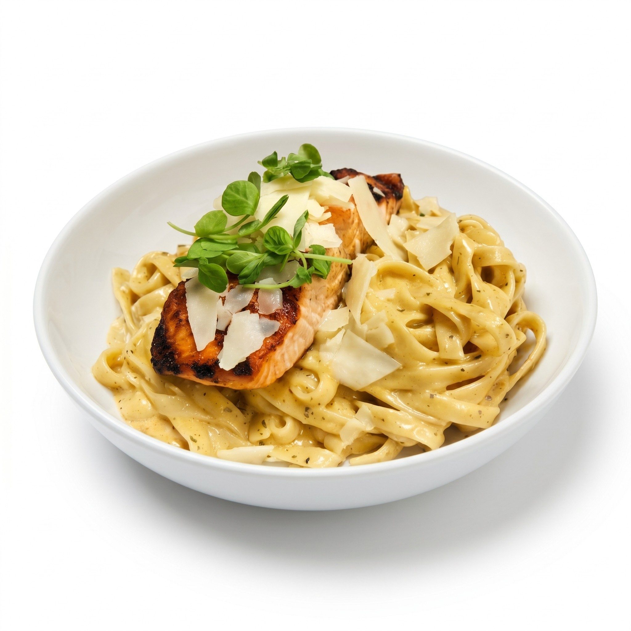 Blackened Salmon Pasta.
